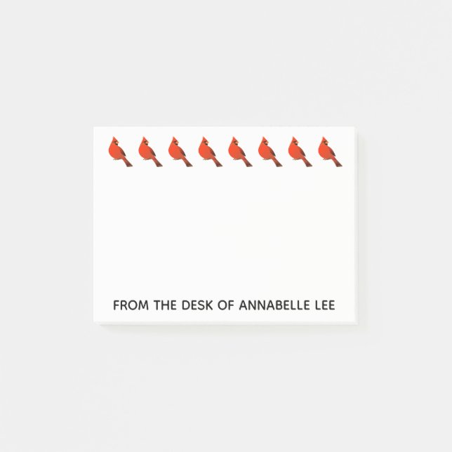 Ro av kardinaler personifierar post-it block (Framsida)