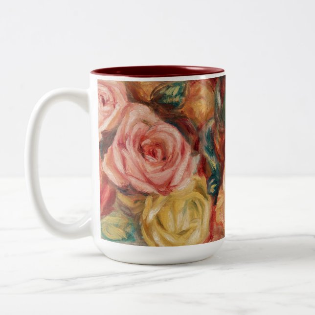 Ro av Renoir Impressionist Painting Två-Tonad Mugg (Vänster)