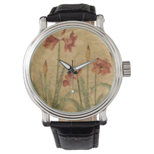 Ro av röd Amaryllis Armbandsur