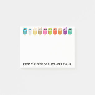 Ro av ugglor post-it block