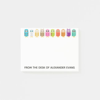 Ro av ugglor post-it block