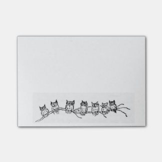 Ro av ugglor som Posta-Det noterar Post-it Block