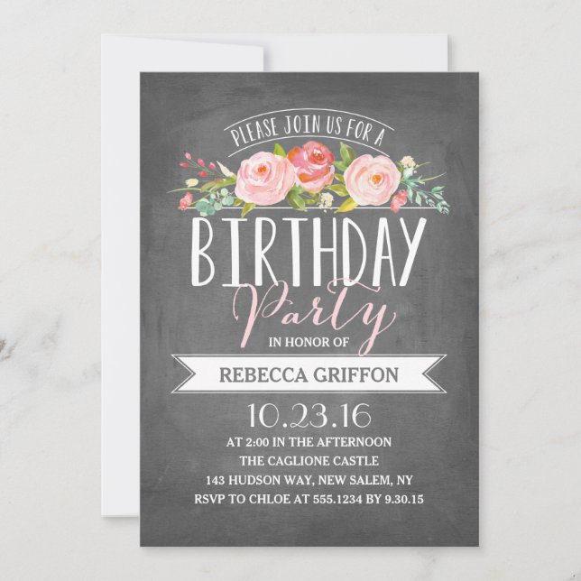 Ro Banner Birthday | Bjuddagsinbjudningar Inbjudningar (Framsida)