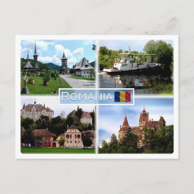 RO Barsana-klostret - Donaudeltat - Sighisoara - Vykort (Framsida)