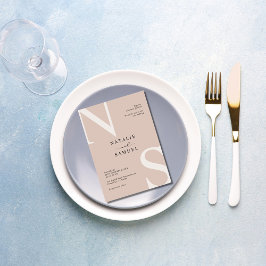 Ro Beige, minimalistisk Elegant, djärv inledande B Inbjudningar