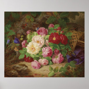 Ro Biet vid skogsområdet Golv med fjärilar Poster