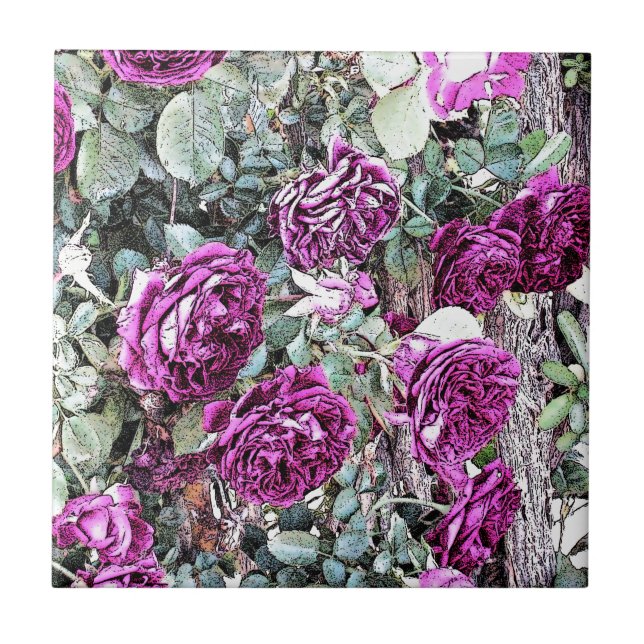 Ro Bläck kontur Kakelplatta (Framsidan)