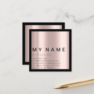 Ro Black Square Modern Minimal Logotyp Consulting Tidsbeställning Kort