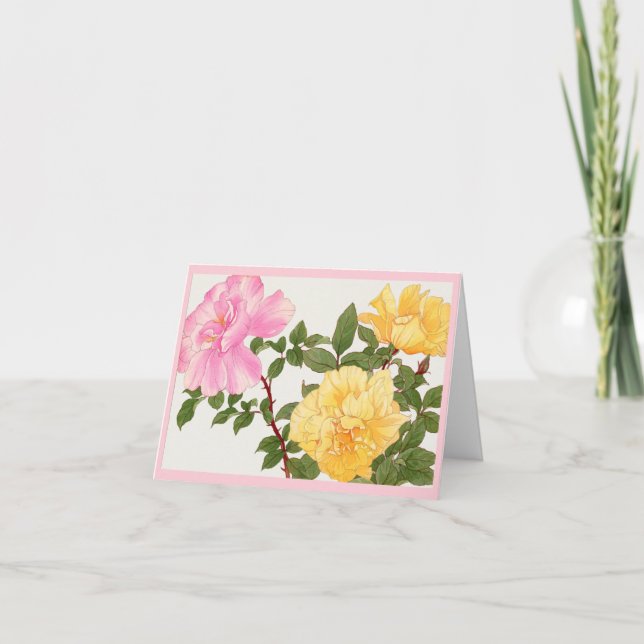 Ro blomma, födelsedag kort (Framsida)