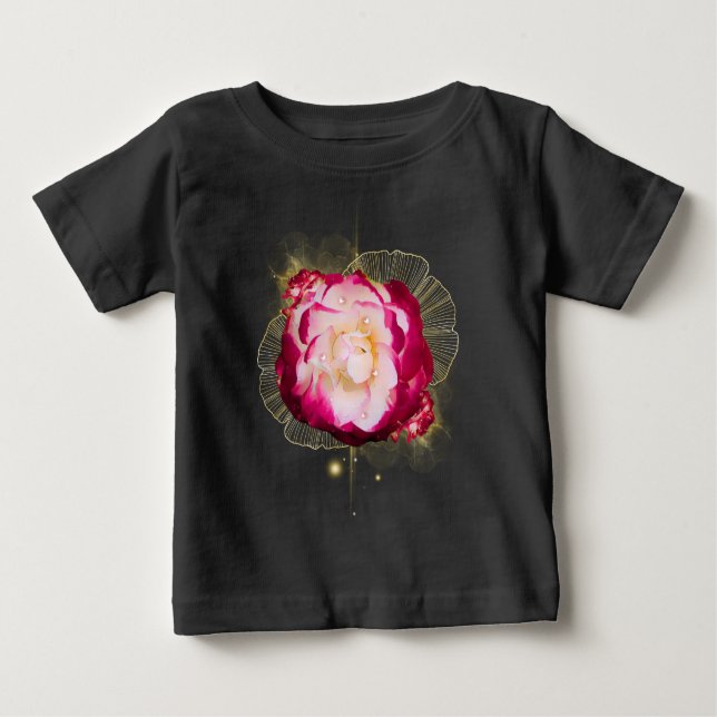 Ro, blomma, rosa 1 t shirt (Framsida)
