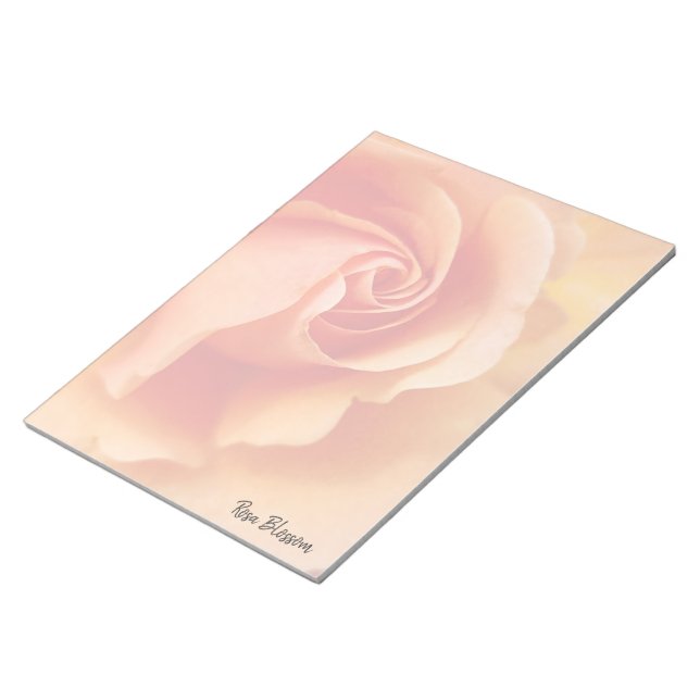 Ro Blommar/Apricot persiko/Close-Up Photo Anteckningsblock (Vinklad)