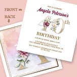 Ro Blommigt A 40:e födelsedagen Party Inbjudningar<br><div class="desc">Organisera firande på perfektens 40-årsdag med det här monogrammet för blommigt i elegant A på baksidan för födelsedagsflickornas namn,  med början i brev A. ro för Elegant används i inbjudan för att framhäva högtidsåldern.</div>