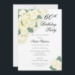 Ro Blommigt Bouquet 60:e Födelsedagsfesten Inbjudningar<br><div class="desc">Fantastisk gult,  vit ros och Calla lily blommigt födelsedagsfest firande. Sammansatt design efter Helgdag Hearts-design (reserverade höger).</div>