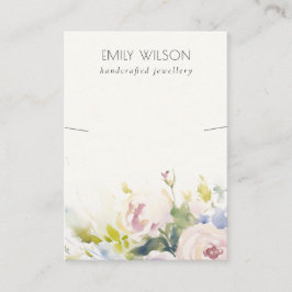  Ro Blommigt Bunch Necklace Juelry Visning Visitkort