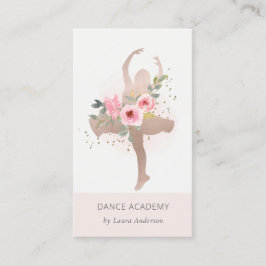 Ro Blommigt Dancer Dance Academy Logotyp Visitkort