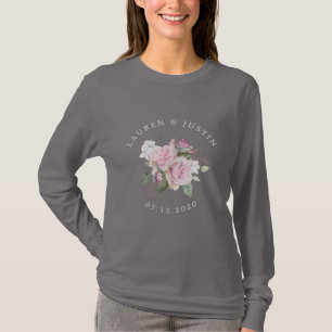 ro blommigt elegant bröllop t shirt