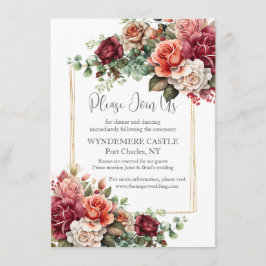 Ro Blommigt Eucalyptus Bröllop Tilläggskort