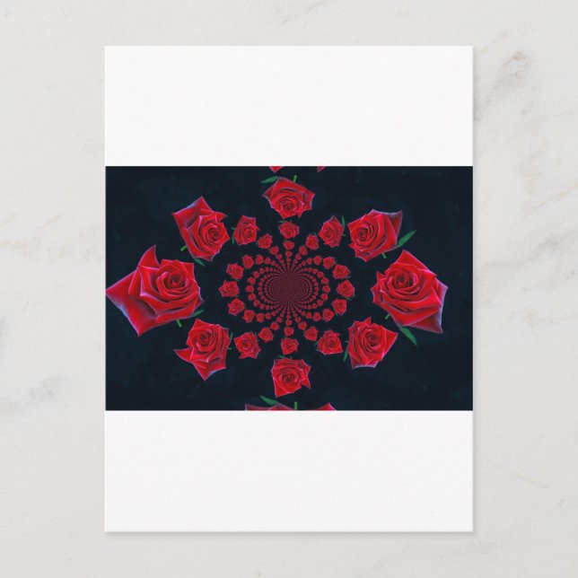 Ro: Blommigt Fantasy Helg Vykort (Framsida)