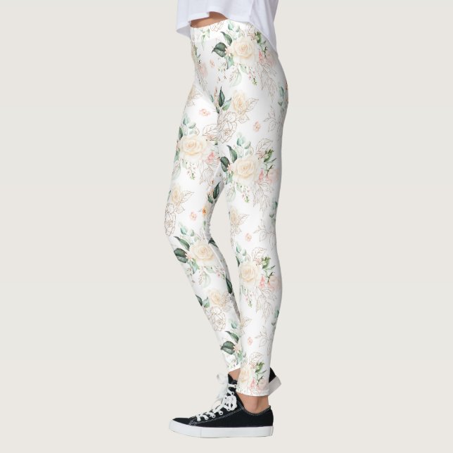 Ro Blommigt Garden Mönster Leggings (Vänster)