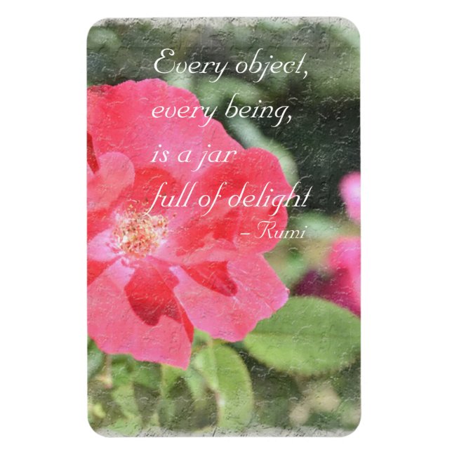Ro Blommigt Garden Rumi Quote Magnet (Vertikal)
