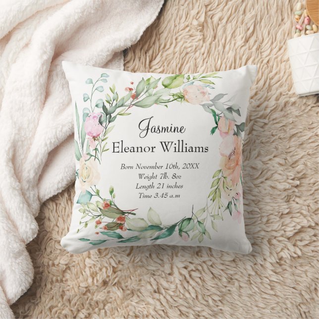 Ro Blommigt Garland Baby Kudde (Filt)