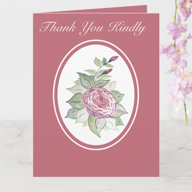 Ro Blommigt Kort (Orkide)