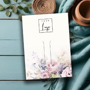 Ro Blommigt Logotyp Hairpin Jewelry Visning Visitkort