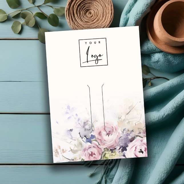  Ro Blommigt Logotyp Hairpin Jewelry Visning Visitkort (Skapare uppladdad)