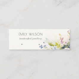  Ro Blommigt Öarring Ring Loop Stud Visning Mini Visitkort