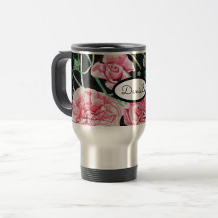 Ro Blommigt Rosor Vintage Garden Womans Rosa Black Resemugg
