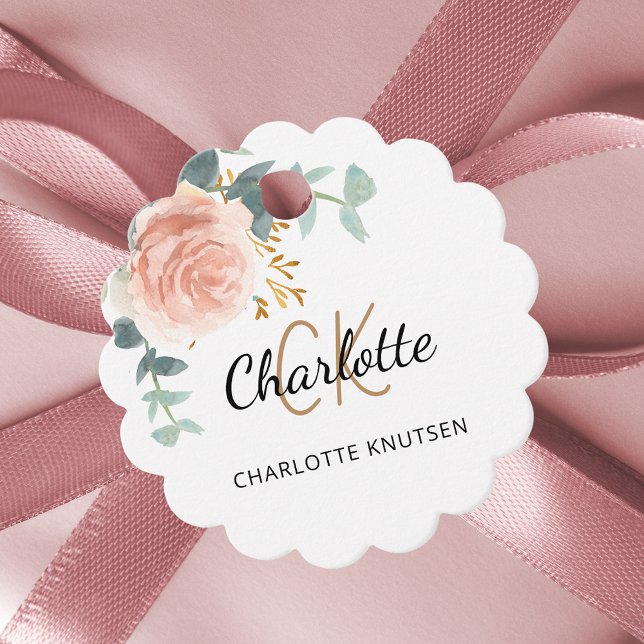  ro-blommigtens eukalyptus tack vare födelsedag gåvor etiketter (Skapare uppladdad)