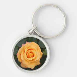 ro blommor, kärlek, maka, raring rund silverfärgad nyckelring