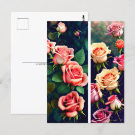 Ro, blommor, postkorsning vykort