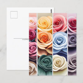 Ro, blommor, postkorsning vykort