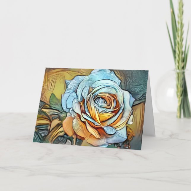 Ro Bloom Paint 1 Art Note Card Kort (Framsida)