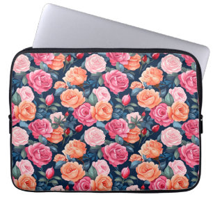 Ro Blooming Flowers Mönster-80037 Laptop Fodral