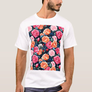 Ro Blooming Flowers Mönster-80037 T Shirt