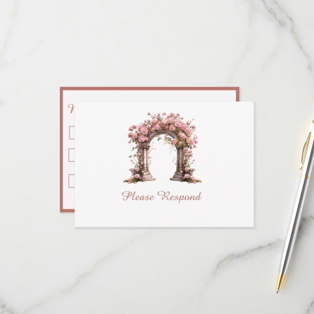  Ro Boho Bröllop Arch Bröllop OSA Kort (Fram/Back In Situ)