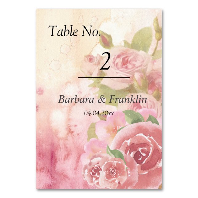  Ro Botaniska Bröllop Bordsnummer (Framsidan)