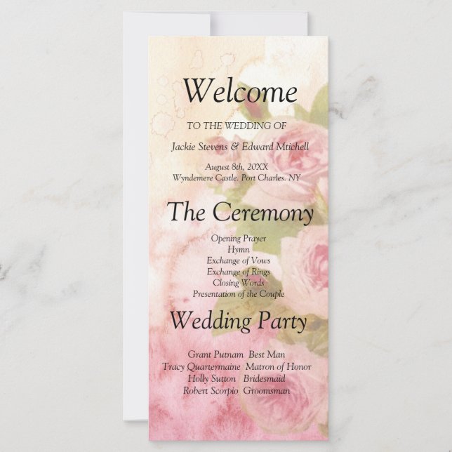  Ro Botaniska Bröllopsprogrammet (Framsida)