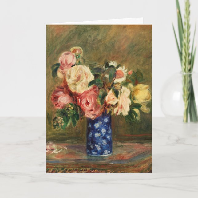 Ro Bouquet av Renoir Impressionist Painting Kort (Framsida)