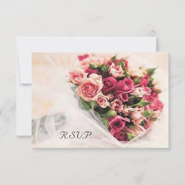 Ro Bouquet Bröllop OSA Kort (Framsida)