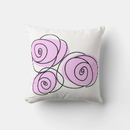 Ro Bouquet Lilac2 check tillbaka Kudde
