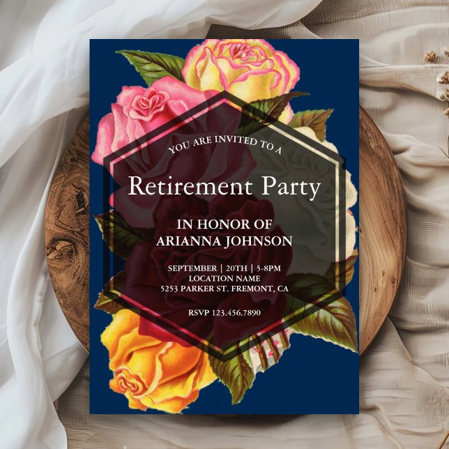 Ro Bouquet Modern Geometric Pension Party Inbjudningar (Skapare uppladdad)