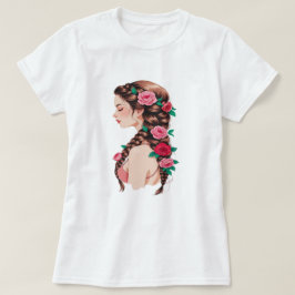 Ro Braided Hair Blommigt Tee for Women