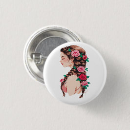 Ro Braided Hair Blommigt Tee for Women Knapp