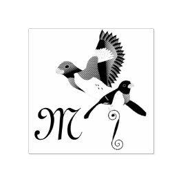 Ro Brested Grosbeak Cardinal Bird Stämpel