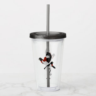 Ro Brested Grosbeak Cardinal Bird Take Away Mugg