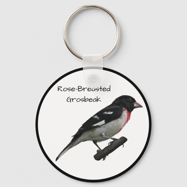 Ro-Brested Grosbeak Nyckelring (Framsida)