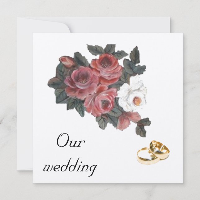 RO bröllop inbjudan (Framsida)